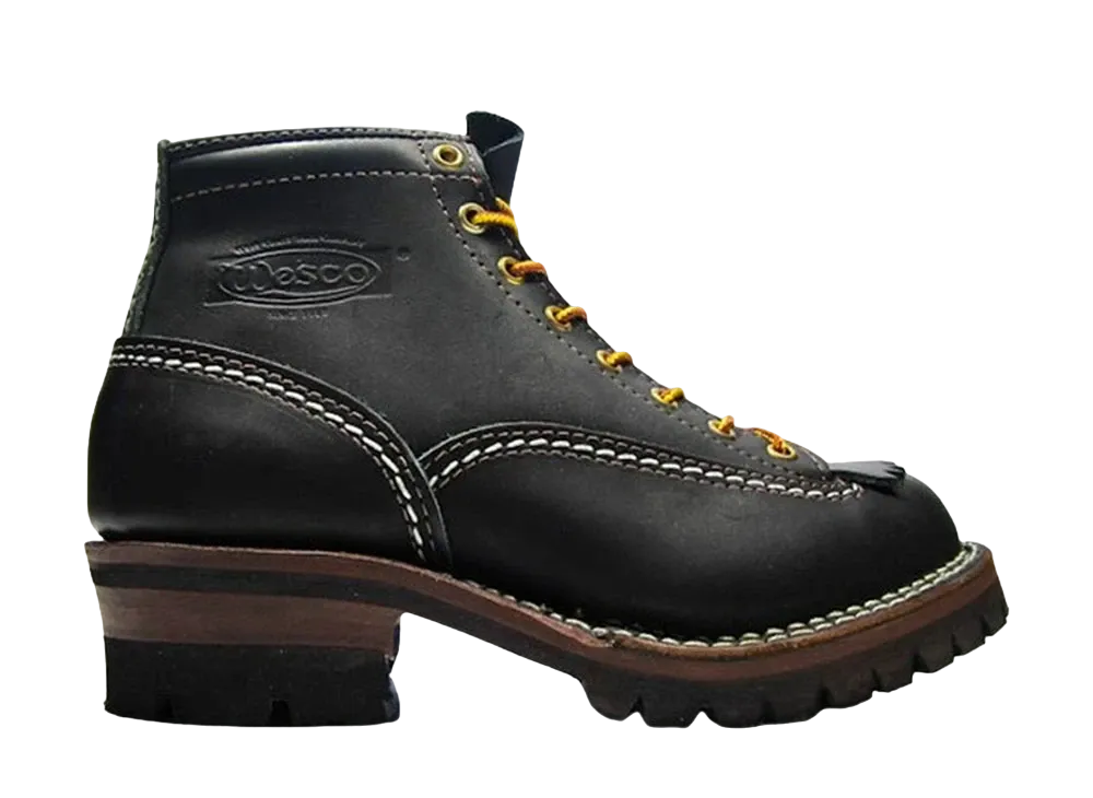 WESCO Jobmaster "Black" Black Smooth Vibram Command Sole 6 Height Lace to Toe BK106100 E