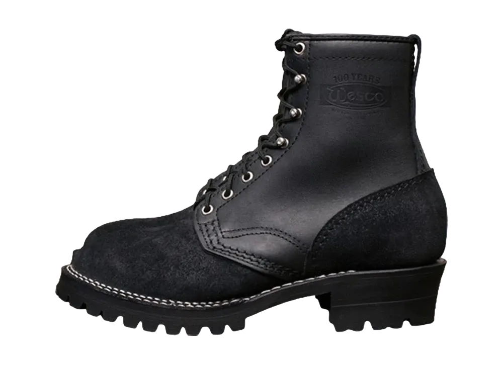 WESCO Jobmaster "Black" Black Smooth & Rough Out Vibram #100 8 Height BOSS Toe BK208100 E
