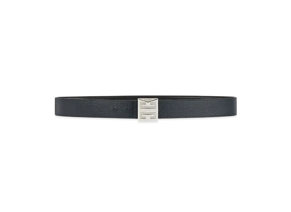 GIVENCHY 4G Reversible Belt In Leather "Black/Dark Blue"