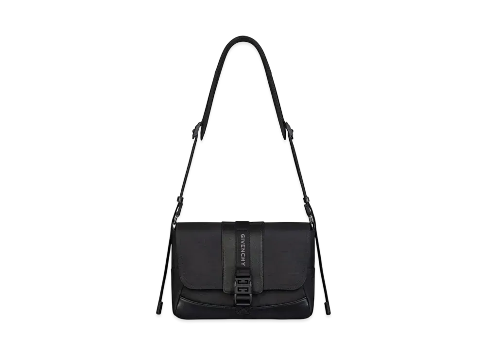 GIVENCHY Small G-Trail Messenger Bag In Nylon and Leather "Black"