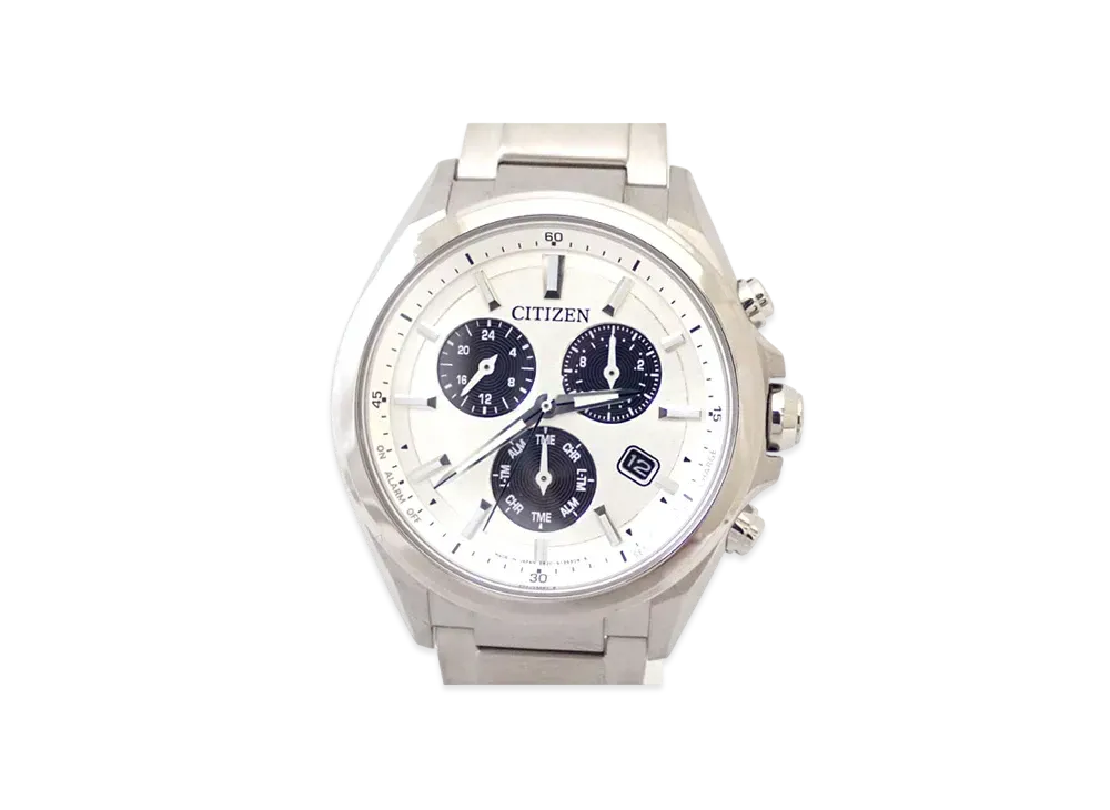 シチズン アテッサ エコ・ドライブ メタルフェイス クロノグラフ