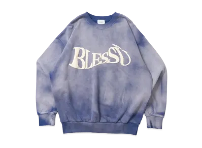 BLESS U BU Wave Logo Sweat "Blue"