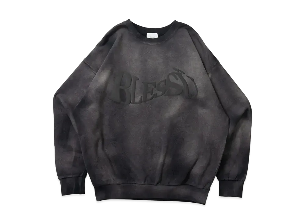 BLESS U BU Wave Logo Sweat "Black"