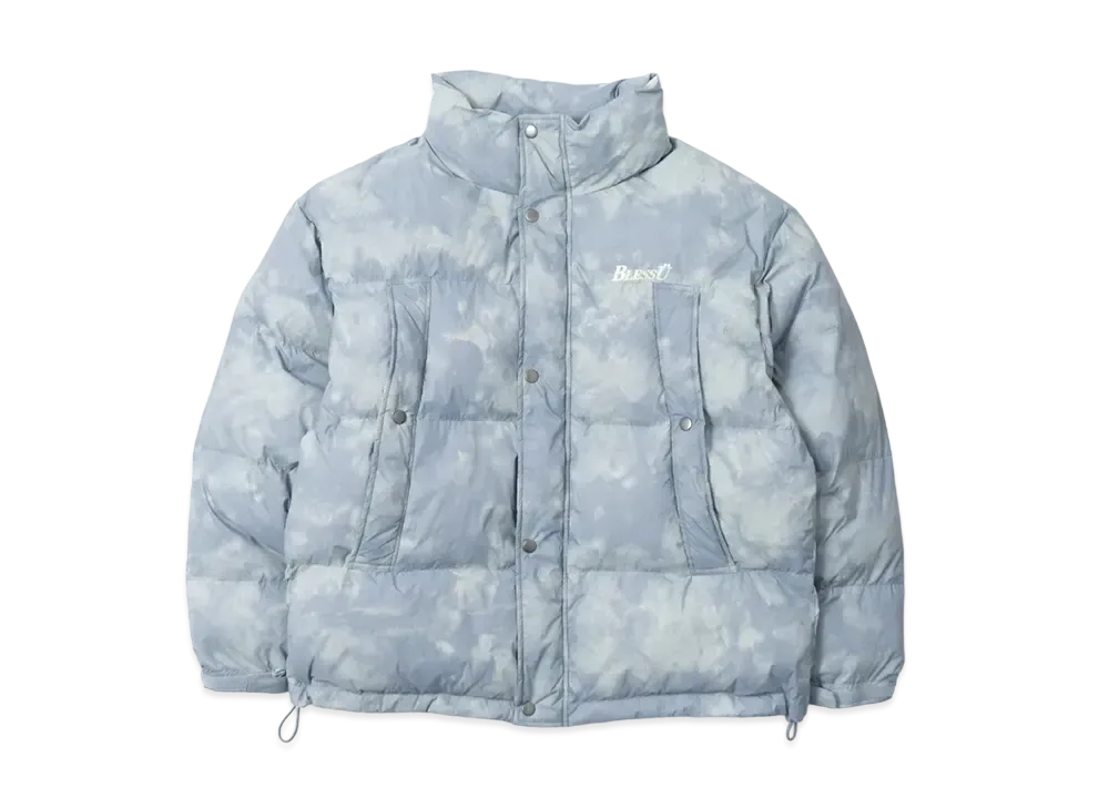 bless ü ダウンジャケット　Lサイズ　blue &white ブレスユー ダウンジャケット 人気アイテム通販(新品/中古