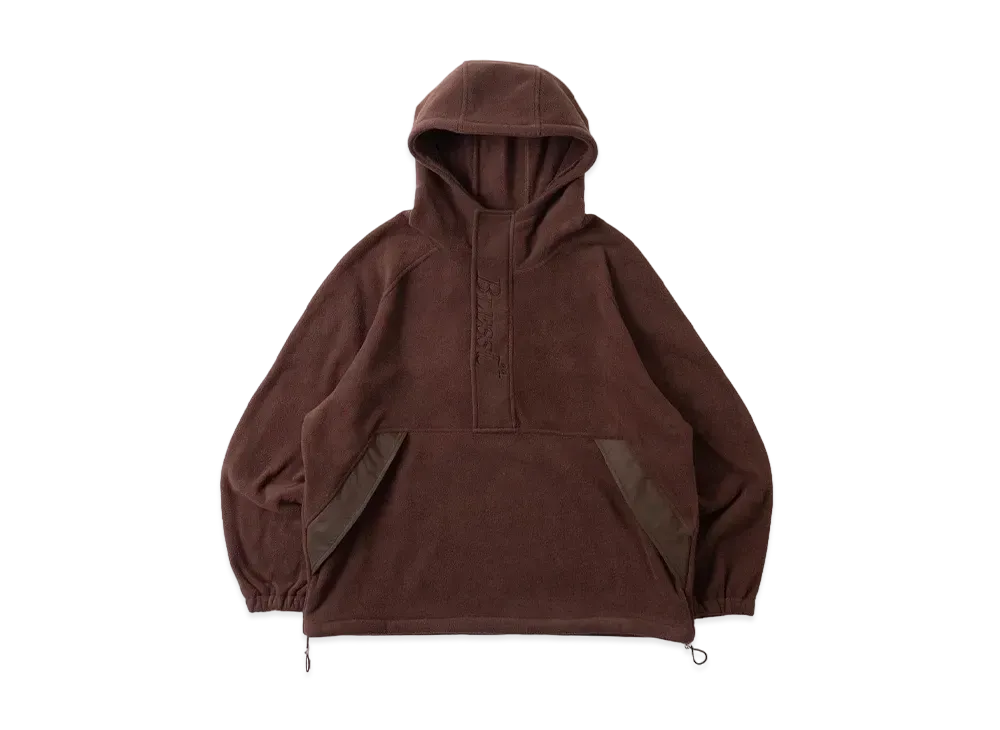 BLESS U Half-zip Fleece Parka "Brown"