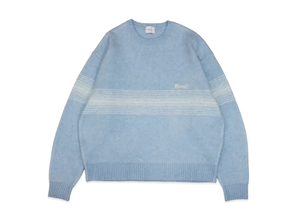 BLESS U Gradation Border Knit "Blue"