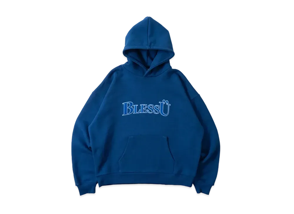 BLESS U Basic Logo Hoodie "Blue"