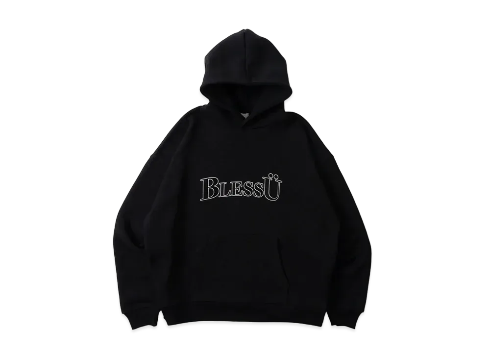 BLESS U Basic Logo Hoodie "Black"