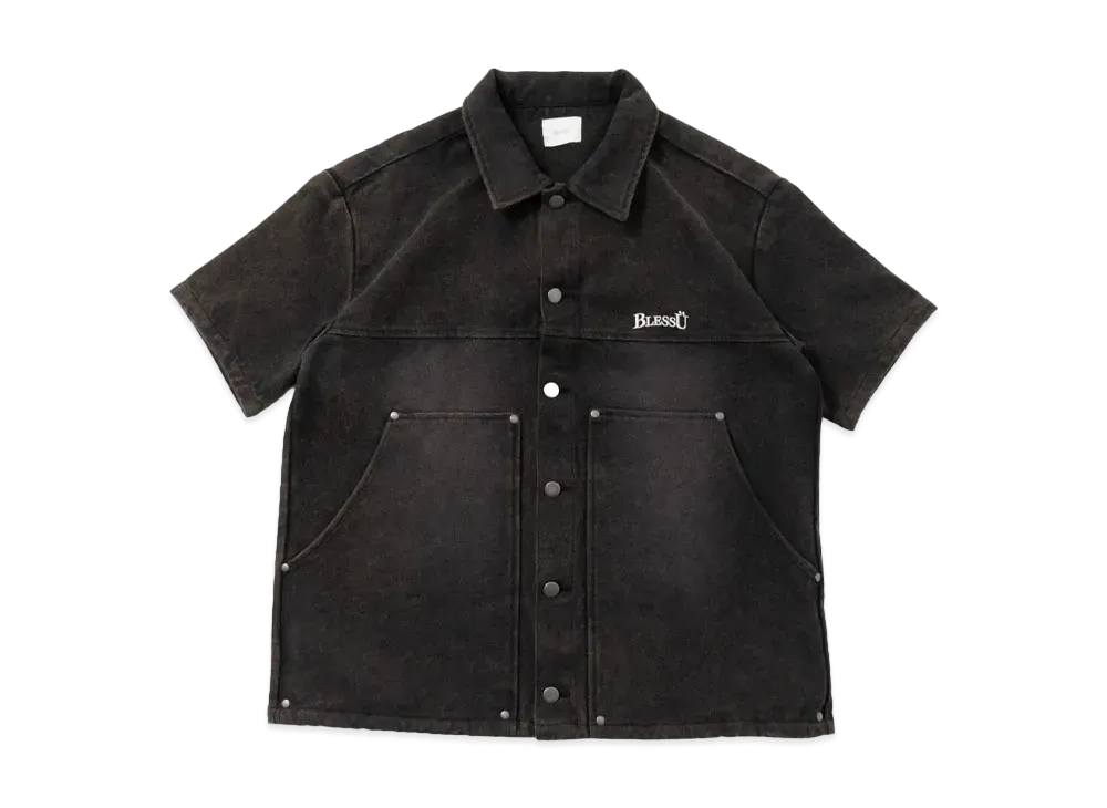 BLESS U Duck Wash Work Shirt "Black"