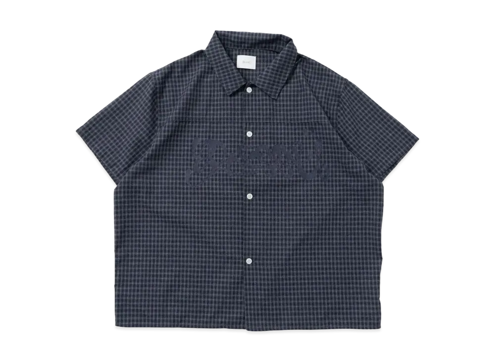 BLESS U SS Check Shirt "Navy"