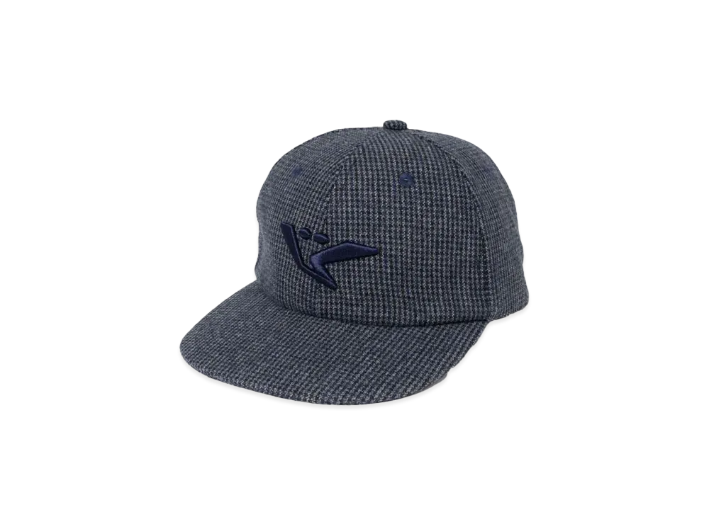 BLESS U Plaid Baseball Cap "Navy"