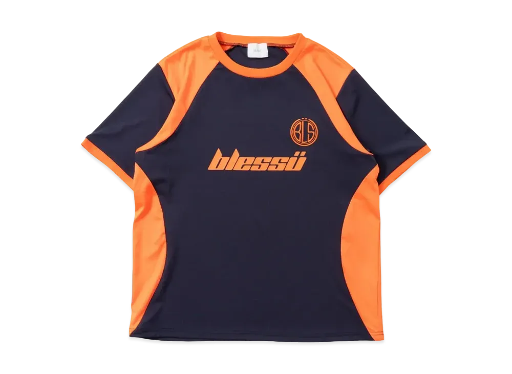 BLESS U BU Fit T Shirt "NavyxOrange"