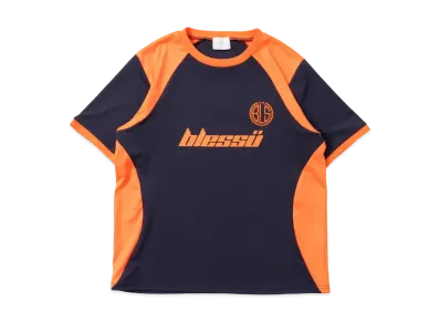 BLESS U BU Fit T Shirt "NavyxOrange"
