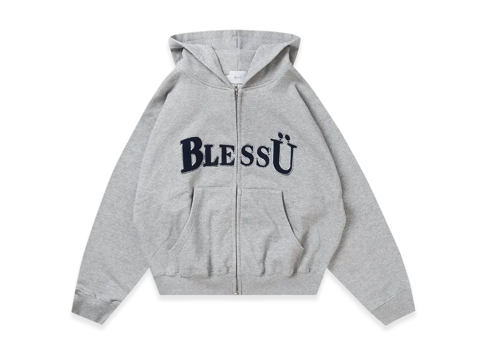 BLESS U BU OG Logo Zip Up Hoodie 
