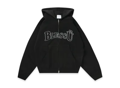 BLESS U BU OG Logo Zip Up Hoodie "Black"