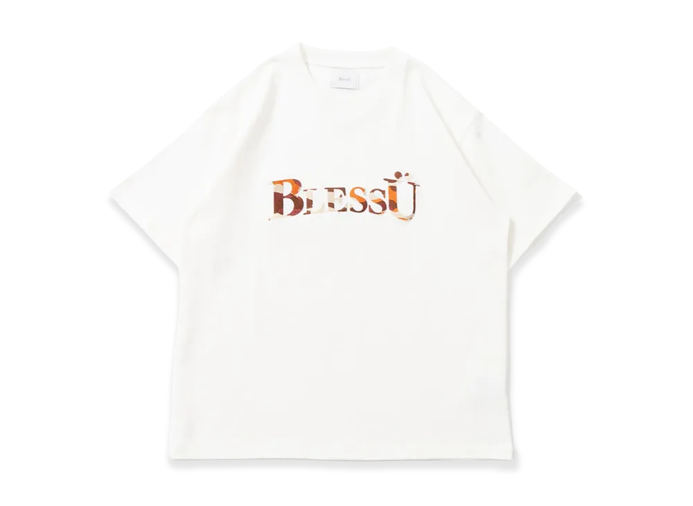 BLESS U OG Logo Camouflage Pattern Tee "White/Orange"