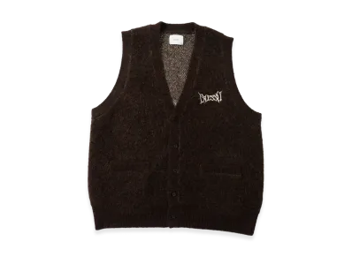 BLESS U Shaggy Knit Vest "Brown"