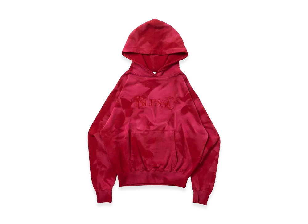 BLESS U Powder Bleach Light Hoodie "Red"