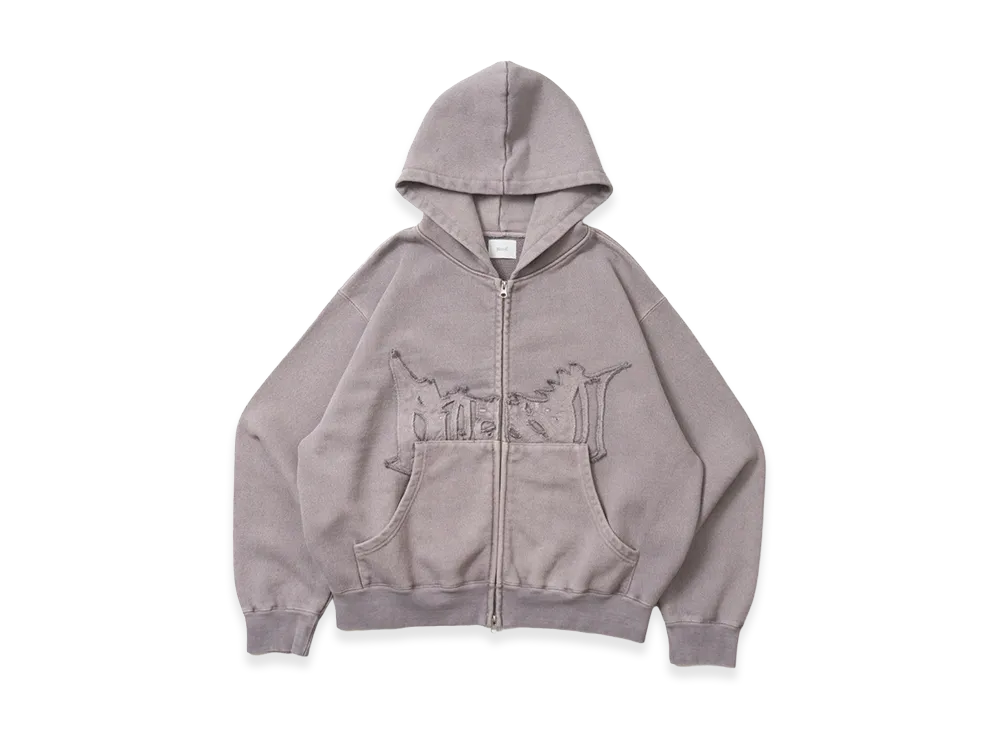 BLESS U Pigment Zip Hoodie "Gray"