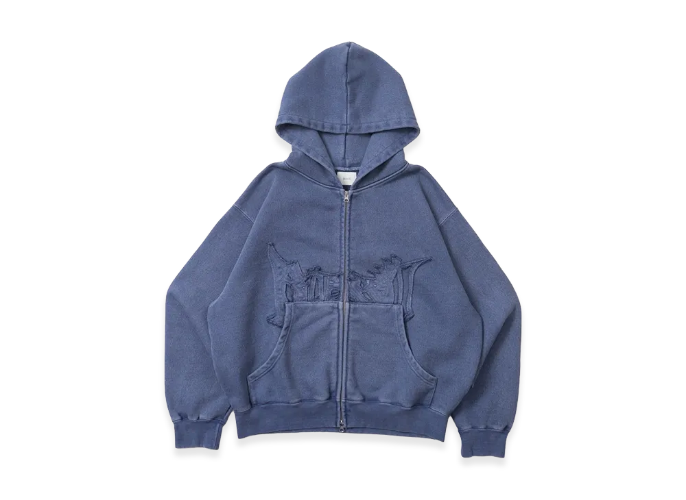 BLESS U Pigment Zip Hoodie "Blue"