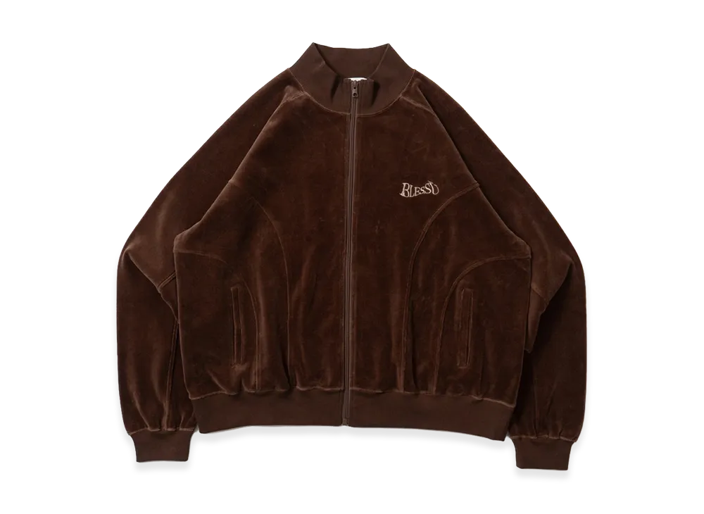BLESS U Velour Track Jacket "Brown"