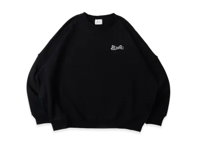 BLESS U Wave Logo Sweatshirt "Black"