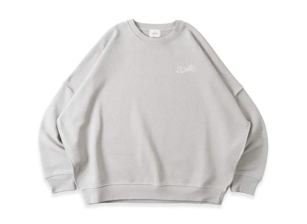 BLESS U Wave Logo Sweatshirt "Gray"