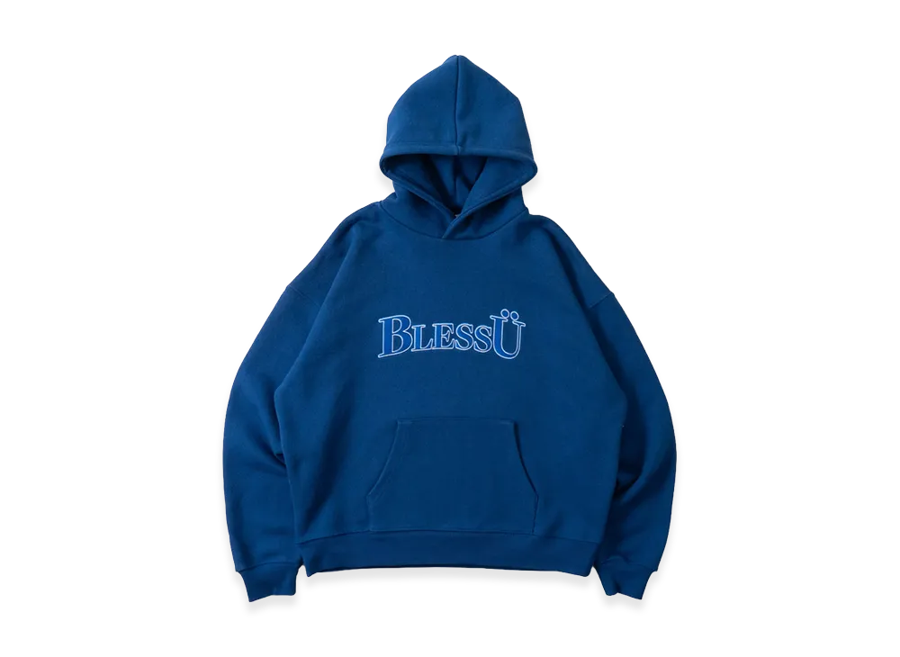 BLESS U Basic Logo Hoodie "Blue"