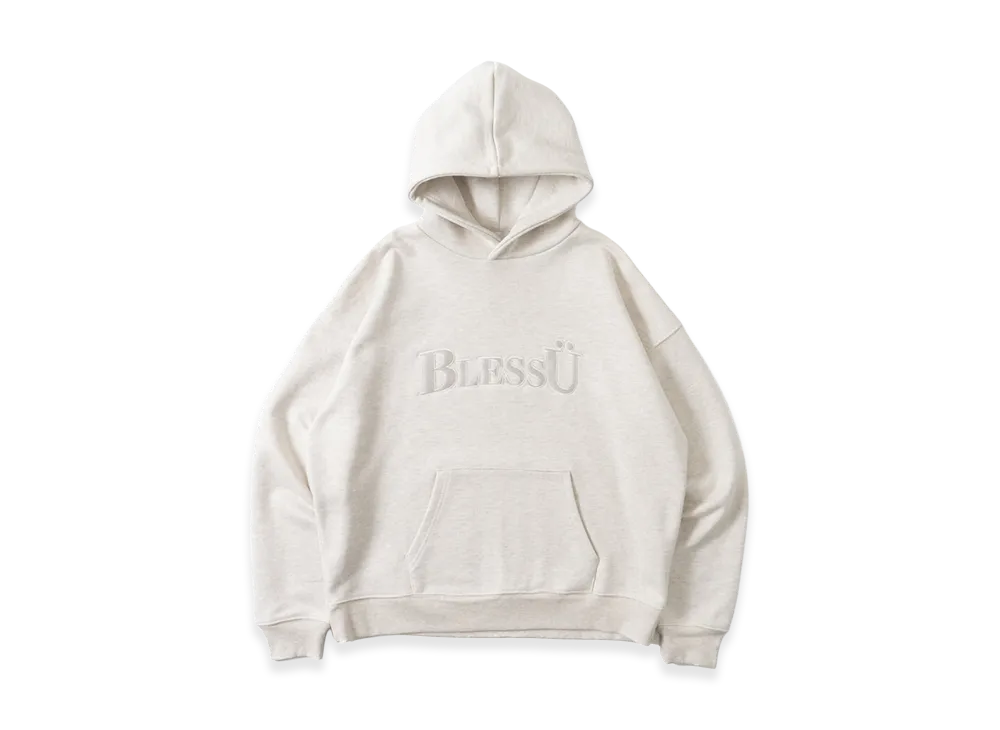 BLESS U Basic Logo Hoodie "White"