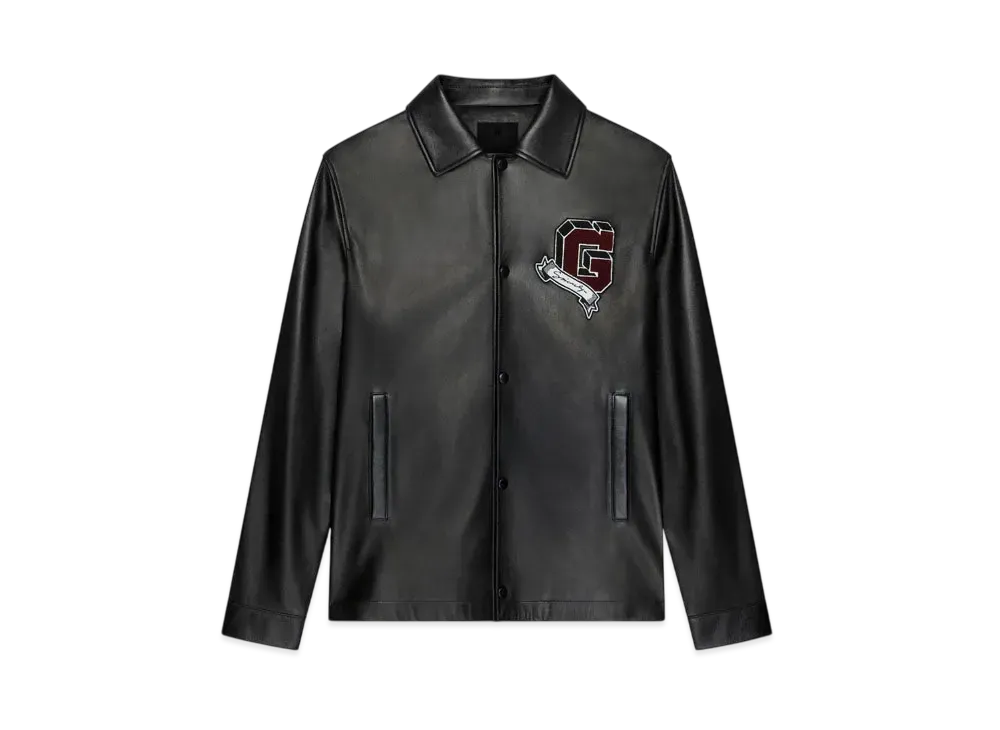 GIVENCHY College Jacket In Leather "Black"
