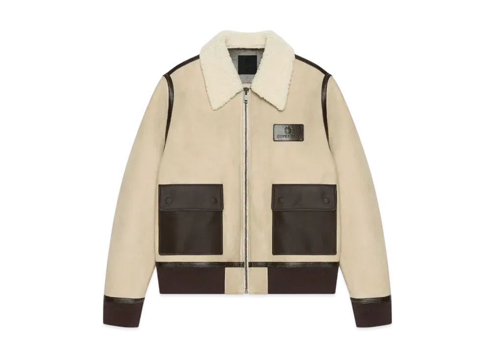 GIVENCHY Aviator Jacket In Shearling "Light Beige"