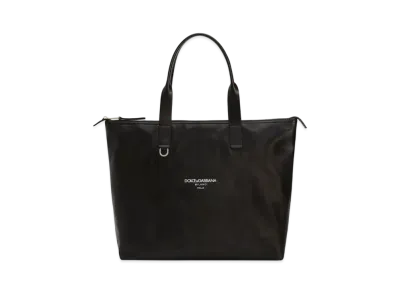 DOLCE&GABBANA Medium Calfskin Shopper "Black"