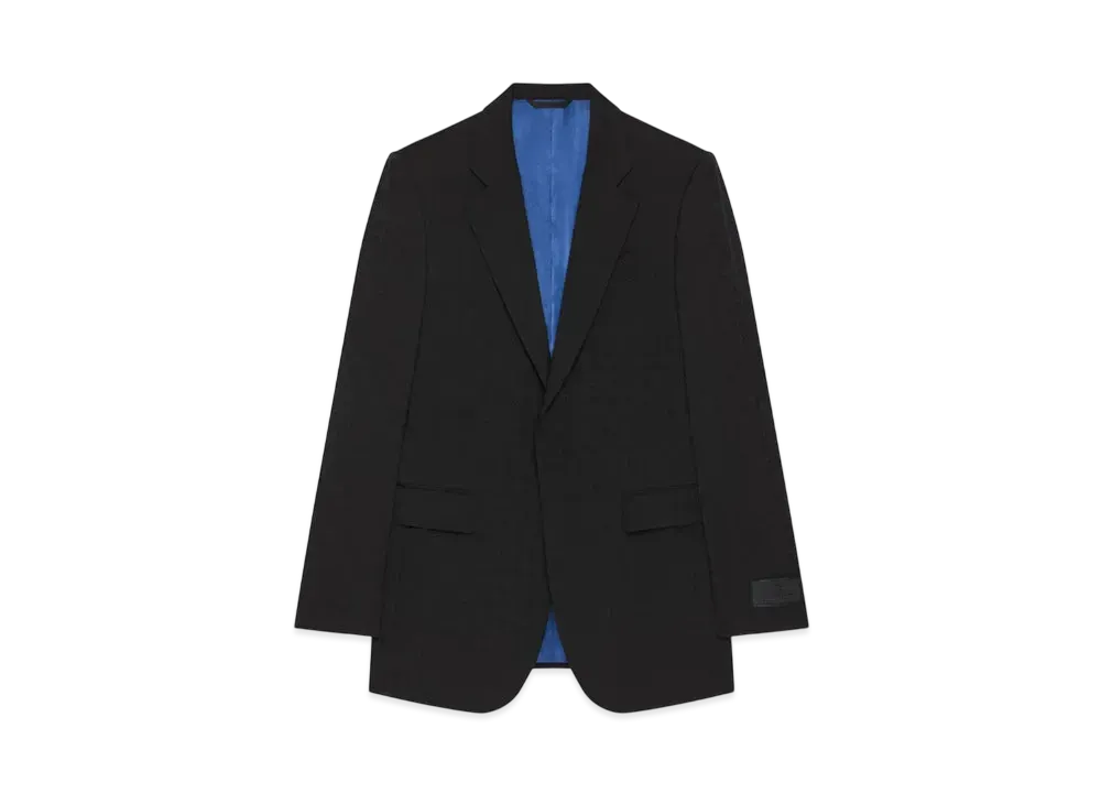 GIVENCHY Slim Fit Jacket In Monogram 72 Jacquard "Black"