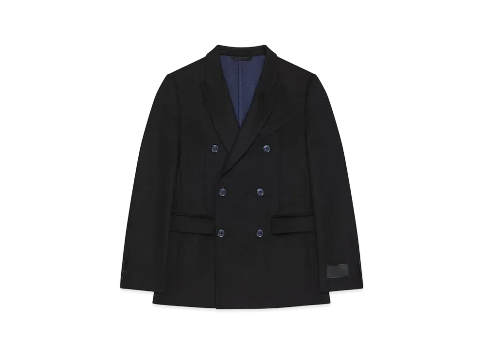 GIVENCHY Jacket In Double Face Wool "Black"