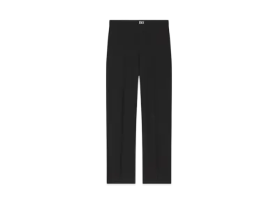 GIVENCHY Slim Fit Tailored Pants In Wool With 2G Clip "Black"