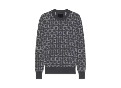 GIVENCHY Sweater In Monogram 72 Jacquard "Medium Gray"