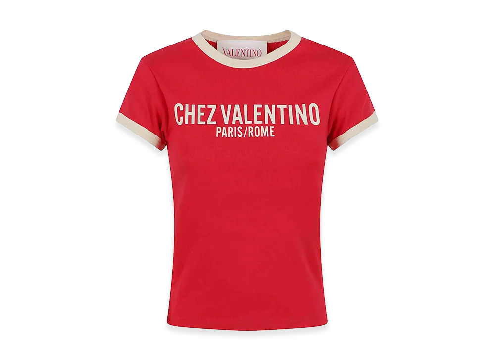 Valentino Women's T-Shirt Pattern "Red"