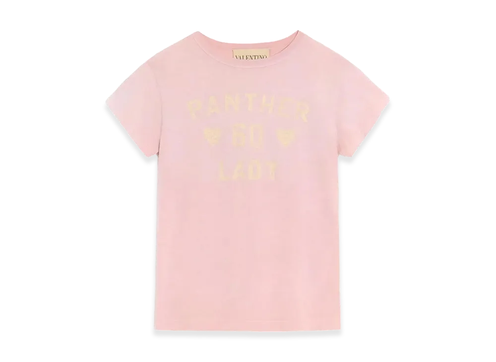Valentino Women's T-Shirt Pattern Cotton Jersey "Rose"