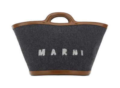 MARNI Women's Two-Tone Felt And Leather Small Tropicalia Summer Handbag "Multicolor"