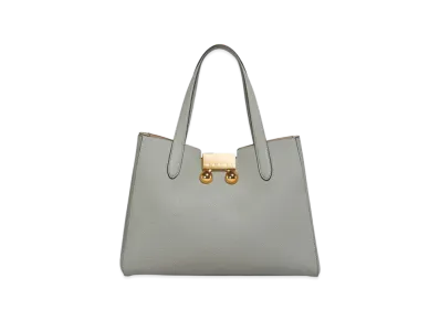 MARNI Trunkaroo Tote Bag in Leather "Stream"