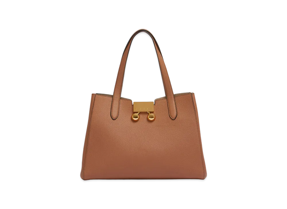 MARNI Trunkaroo Tote Bag in Leather "Cinnamon"
