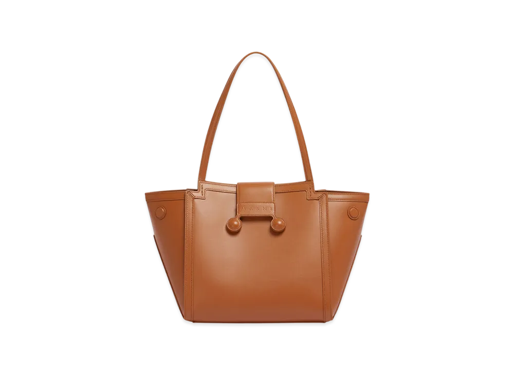 MARNI Mini Riviera Bag in Leather "Cinnamon"
