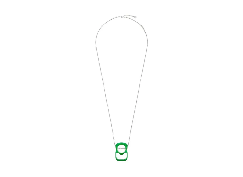 GIVENCHY G Can Necklace In Metal And Enamel "Green"