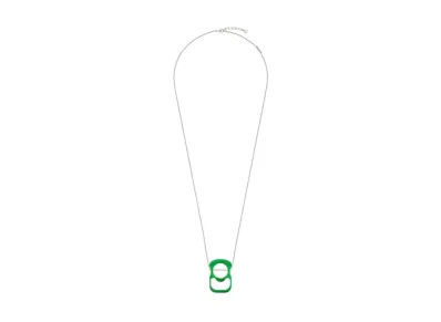 GIVENCHY G Can Necklace In Metal And Enamel "Green"