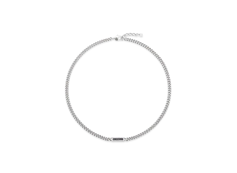 GIVENCHY ID Necklace In Metal With Crystals "Black/Silver"