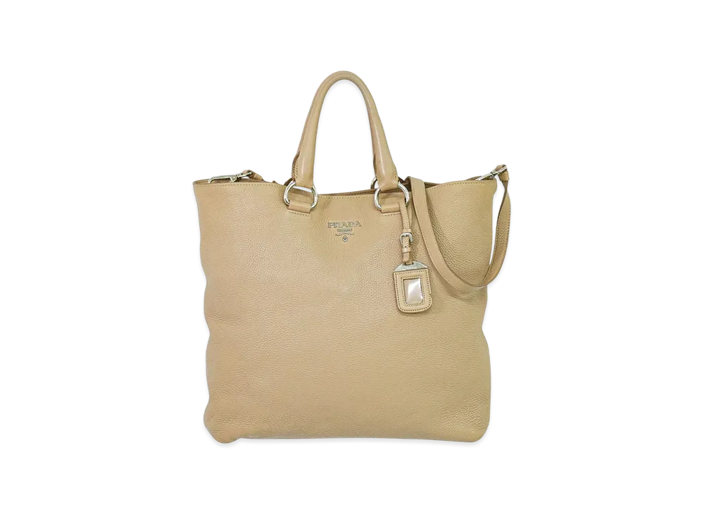 プラダ ヴィテロ ダイノ トートバッグ "ベージュ" BN1713