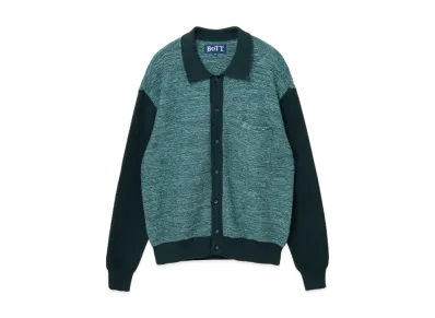 BoTT Marled Knit Polo "Dark Green"