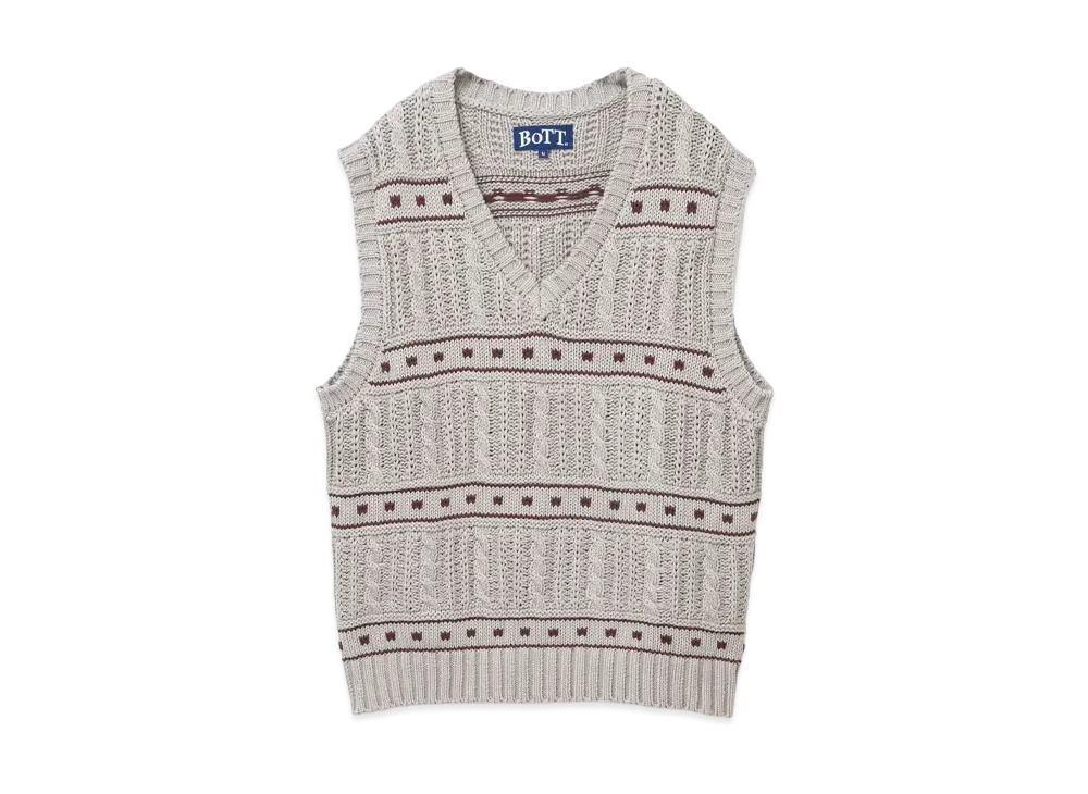 BoTT Cable Knit Vest "Natural"