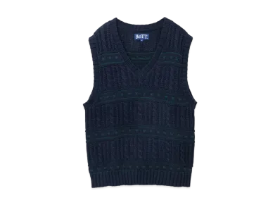 BoTT Cable Knit Vest "Navy"