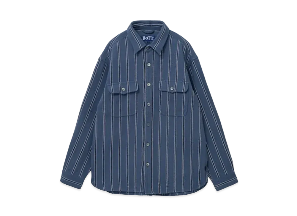 BoTT Jacquard Stripe Shirt "Cobalt"
